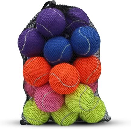 SHYUJAJIE Tennis Ball,20 Pack Practice Balls Bulk,Dog Balls with Mesh Bag