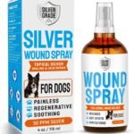 SILVER GRADE Dog Wound Spray Helps with Hot Spots, Irritations, Bites, Burns, Rashes, Itch, Scratching – Better Use with a Dog Cone to Stop Licking – Safe for Large and Small Breeds – 4 oz