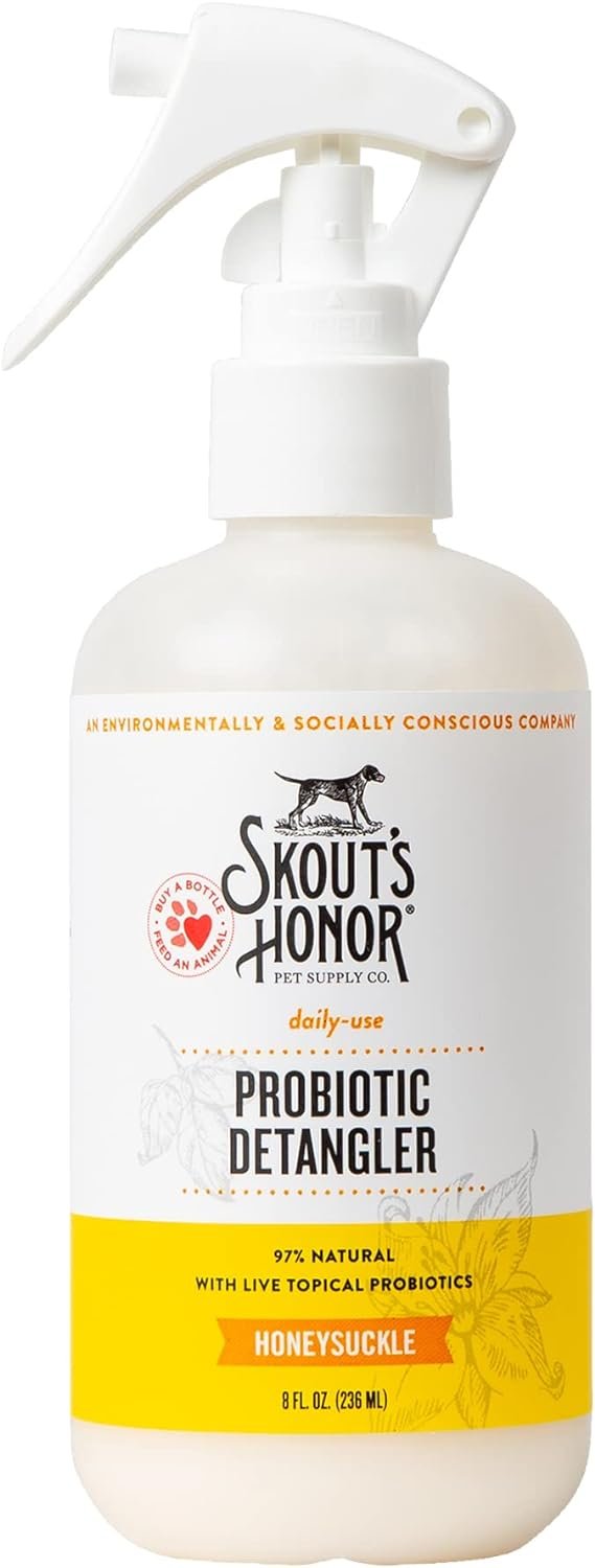 SKOUT’S HONOR Probiotic Dog Detangler Spray, 8 oz SKOUT’S HONOR Probiotic Dog Detangler Spray, 8 oz