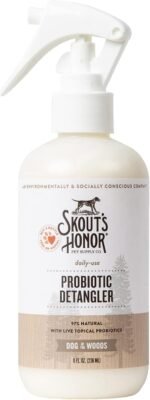 SKOUT'S HONOR Probiotic Dog Detangler Spray - Dog of the. Woods, 8 oz