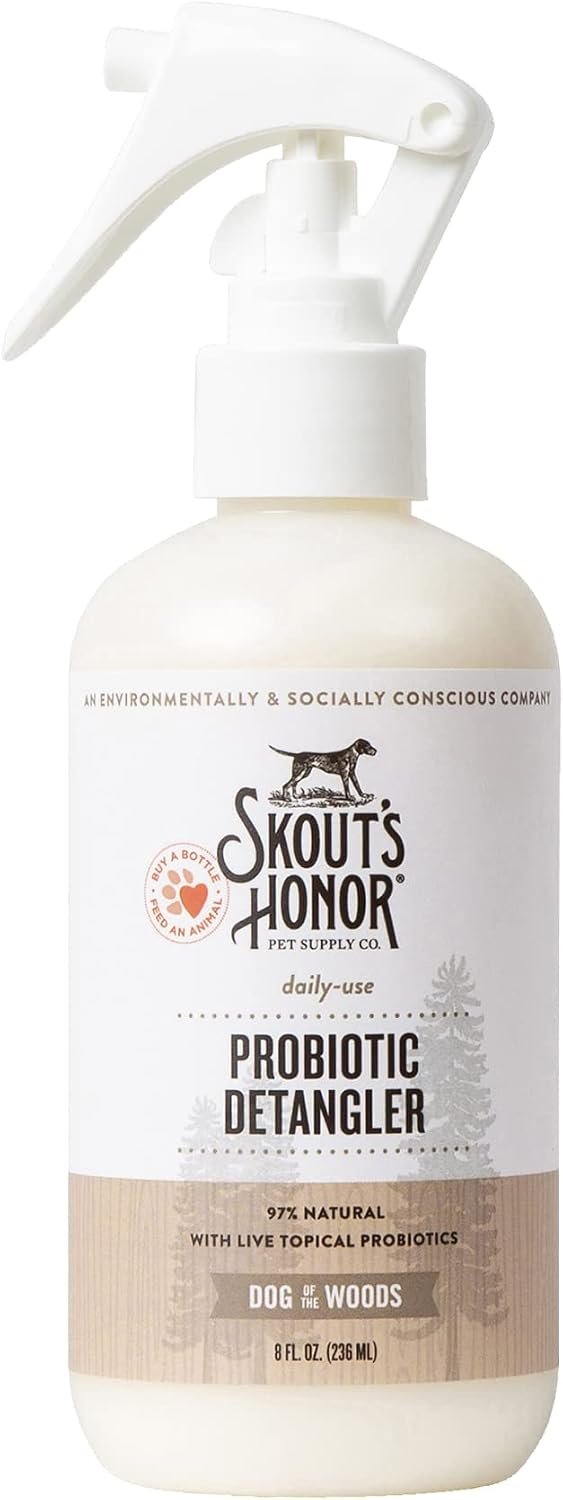 SKOUT’S HONOR Probiotic Dog Detangler Spray – Dog of the. Woods, 8 oz SKOUT’S HONOR Probiotic Dog Detangler Spray – Dog of the. Woods, 8 oz
