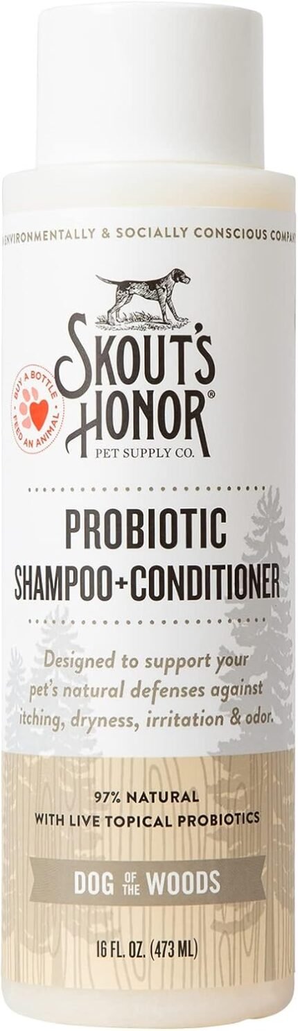 SKOUT'S HONOR Probiotic Dog Shampoo and Conditioner - DOTW, 16 oz