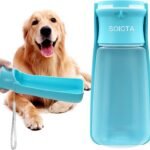 SOICTA Portable Dog Small Animals Water Bottle for Walking 19 OZ or 12 OZ Pet Water Bottles for Puppy Medium Large Dogs Little Animals Water Dispenser Dog Small Animals Water Bowl