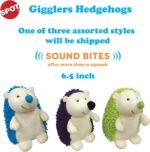 SPOT Gigglers Hedgehog Dog Toy with Giggle Sound | Textured, Plush Shake and Wiggle Hedgehog Giggle Toy for Small and Medium Dog Breeds, Assorted Colors - Image 2