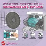 SPOT Soothers Multipurpose Dog Lick Mat - 6in Slow Feeder & Crate Enrichment Toy for Small & Medium Dogs and Puppies, Food-Grade Rubber, Dishwasher Safe, Anxiety & Boredom Relief - Image 2