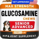 STRELLALAB Advanced Glucosamine for Senior Dogs, Chondroitin Joint Support