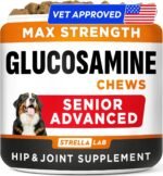 STRELLALAB Advanced Glucosamine for Senior Dogs, Chondroitin Joint Support