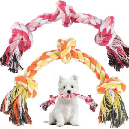 SZEE Dog Rope Toy 2-Pack, Rope Toys for Dogs, Suitable for Small Breeds