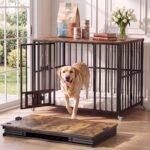 Seang 43” Collapsible Dog Crate Furniture for Large Dogs, Dog Kennel, XL