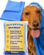 Shammy Dog Towel for Drying Dogs Large, 34x26in, Ultra Absorbent, 1 Pack