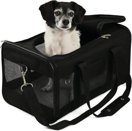 Sherpa Original Deluxe Travel Pet Carrier, Airline Approved - Black, Large