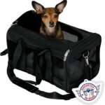 Sherpa Original Deluxe Travel Pet Carrier, Airline Approved & Guaranteed On Board – Black, Medium