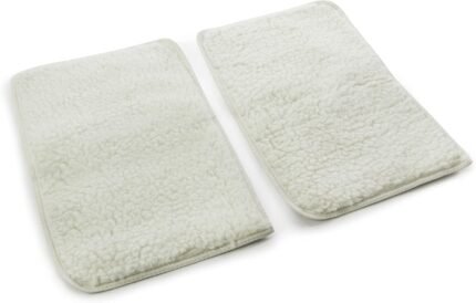 Sherpa Replacement Liners for Travel Pet Carriers – Soft Absorbent Cat & Dog Kennel Pad with Waterproof Backing, Machine Washable Crate Pads, 19×12.25in – 2 Pack, White, Large