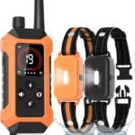 Shock Collar for 2 Dogs with Light Waterproof 2 Pack Remote Training Collar