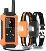 Shock Collar for 2 Dogs with Light Waterproof 2 Pack Remote Training Collar