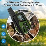 Shock Collar for Dogs, Ultimate Dog Training Collar with Remote, 4500FT Range, IP68 Waterproof, 3 Humane Modes (Beep, Vibration, Shock), Safety Lock & Safety Light – for Small, Medium & Large Dogs - Image 2