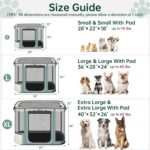 Siedihit Grey 28" Dog Playpen with Pee Pad,Cat Puppy Crate Indoor Outdoor - Image 2