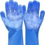 Silicone Pet Grooming Gloves Dog Washing Gloves for Bathing Massaging