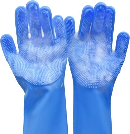 Silicone Pet Grooming Gloves Dog Washing Gloves for Bathing Massaging