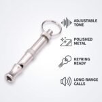 Silver Adjustable Ultrasonic Dog Whistle,Portable Whistle Pet Whistle Supersonic Whistle Dog Whistles for Pet Training,Training and Behavior Aids, Portable Pet Training Aid - Image 2