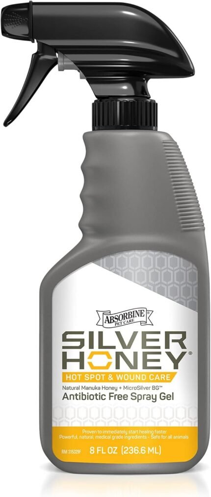 Silver Honey Hot Spot & Wound Care Pet First Aid Spray Gel, 8 fl oz