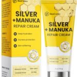 Silver + Manuka Repair Cream for Hot Spot Treatment for Dogs – Helps with Scratches, Irritations, Bites & Cuts – Cat Wound Care Ointment for Dry Skin – Suits for All Pet Breeds, Ages & Sizes – 2 oz
