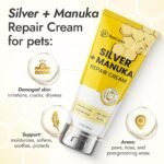 Silver + Manuka Repair Cream for Hot Spot Treatment for Dogs – Helps with Scratches, Irritations, Bites & Cuts – Cat Wound Care Ointment for Dry Skin – Suits for All Pet Breeds, Ages & Sizes – 2 oz - Image 2