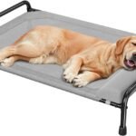 Simple Trending Elevated Dog Bed for Large Dogs, 44.5″ x 31″, Grey