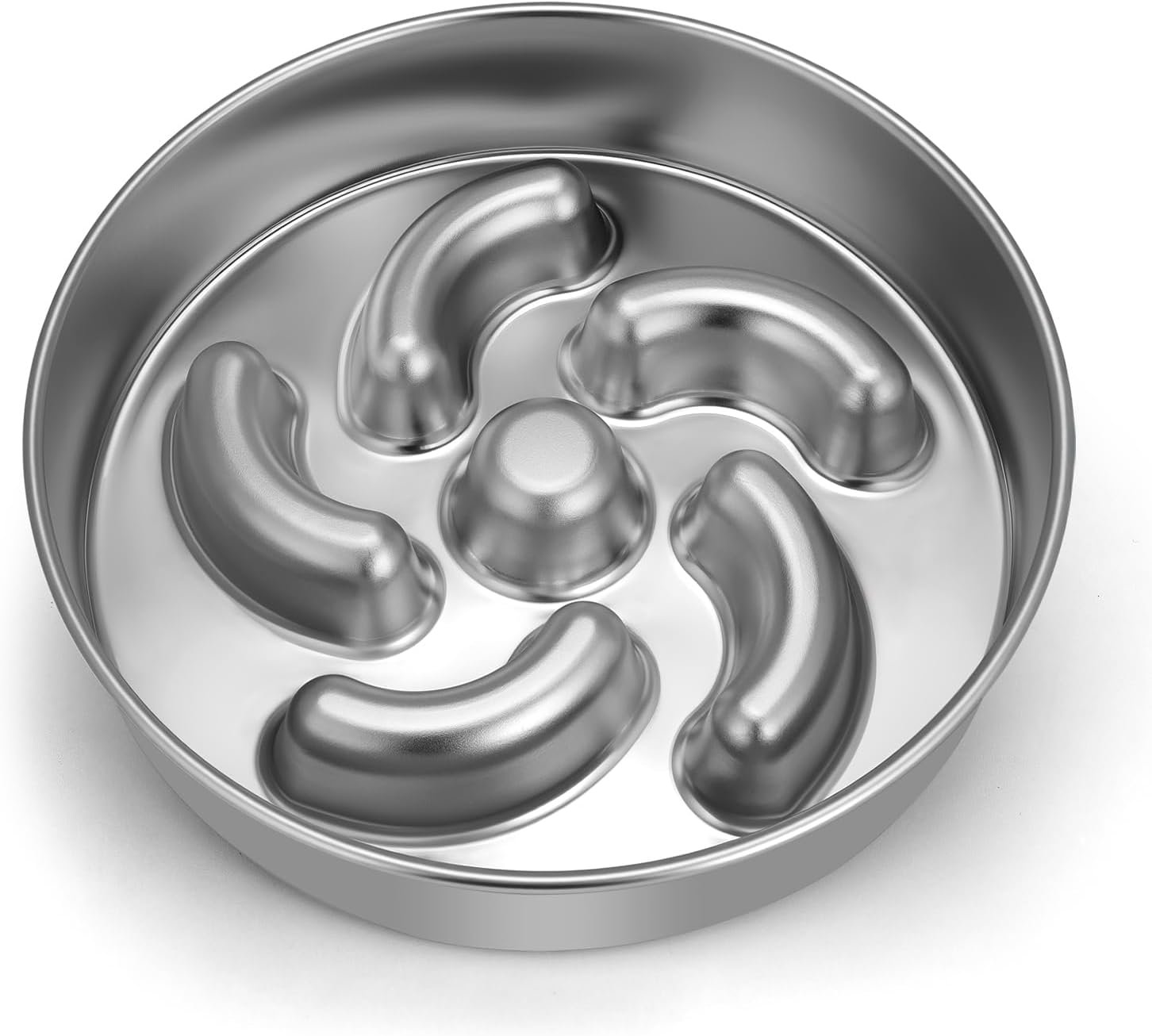 Slow Feeder Dog Bowl, 2 Cups Stainless Steel Heavy Duty Bowl Non-Slip Base Slow Feeder Dog Bowl, 2 Cups Stainless Steel Heavy Duty Bowl Non-Slip Base