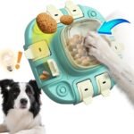 Slow Feeder Dog Bowl & Interactive Puzzle Toy – 3-in-1 Mental Stimulation Game with Treat Dispenser | Non-Slip Durable Design for Small Medium Large Dogs | Anti-Choking Food Maze & Easy Cle