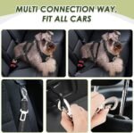 SlowTon Dog Seat Belt and Harness for Car, 2 in 1 Seatbelt Buckle, B L - Image 2