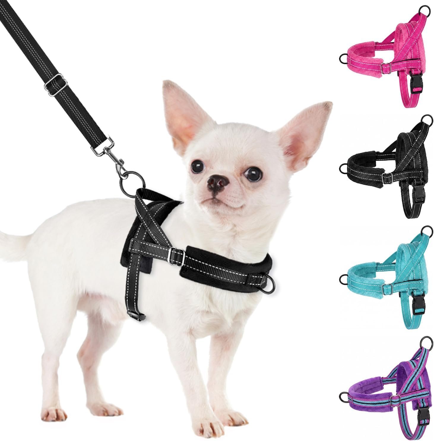 SlowTon No Pull Small Dog Harness and Leash Set with Front Clip SlowTon No Pull Small Dog Harness and Leash Set with Front Clip