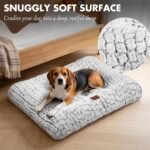 Small Dog Bed Crate Bed for Small Dogs 24"x18" Dog Bed Mat White - Image 2