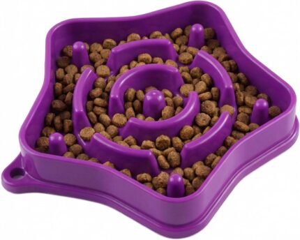 Small Slow Feeder Dog Bowl, Anti-Choking Puzzle Maze for Small Dogs, Slow Down Eating to Prevent Bloat & Improve Digestion, 1 Cup Capacity for Wet or Dry Food, BPA-Free Food Grade PP Material
