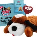 Snuggle Puppy Heartbeat Dog Toy for Puppies, Real-Feel Heartbeat, Calming Sleep Aid and Crate Training Comfort Toy with Heat Pack, Brown & White Beagle