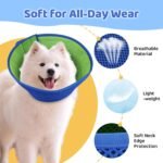 Soft Dog Cone Collar to Stop Licking After Surgery, Comfy Dog Cone Alternative for Large Medium Small Dogs/Cats, Adjustable Washable E-Collar for Spay Neuter Recovery and Neck Protection - Image 2