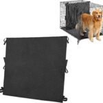 Soft Dog Crate Divider Panel for 36″ Crate, Durable Thick Dog Kennel Divider with Ties, Black, 22.5″ H x 24“W