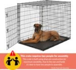 Solutions by Midwest 54-Inch Single Door Crate, Giant Breed Dogs, 100+ lbs - Image 2