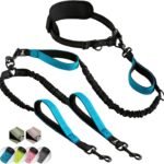 SparklyPets Hands Free Dual Dog Leash, Medium & Large (Blue)