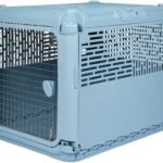 Sport PET Plastic Kennels Rolling Plastic Wire Door Travel Dog Crate, Collabsible Kennel, 22.1″ L x 23.3″ W x 30.6″ H