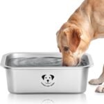 Stainless Steel Dog Bowls for Large Dogs, High Capacity Metal Dog Food Bowls, Food and Water Bowl for Larges, X-Large, and Big Dogs 1.25 Gallons