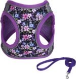 Step in Dog Harness No Pull Flower Adjustable Soft Mesh Harness