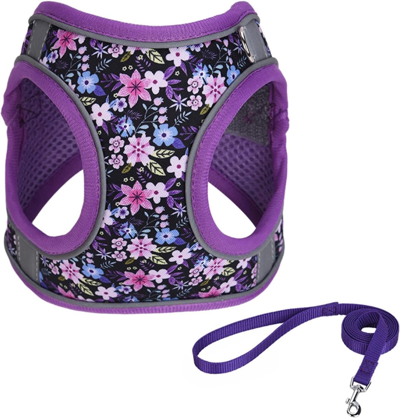 Step in Dog Harness No Pull Flower Adjustable Soft Mesh Harness Step in Dog Harness No Pull Flower Adjustable Soft Mesh Harness
