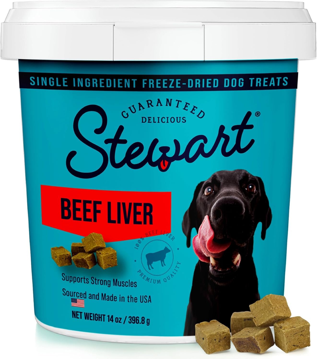 Stewart Freeze Dried Dog Treats, 100% Beef Liver, 14 oz Tub Stewart Freeze Dried Dog Treats, 100% Beef Liver, 14 oz Tub