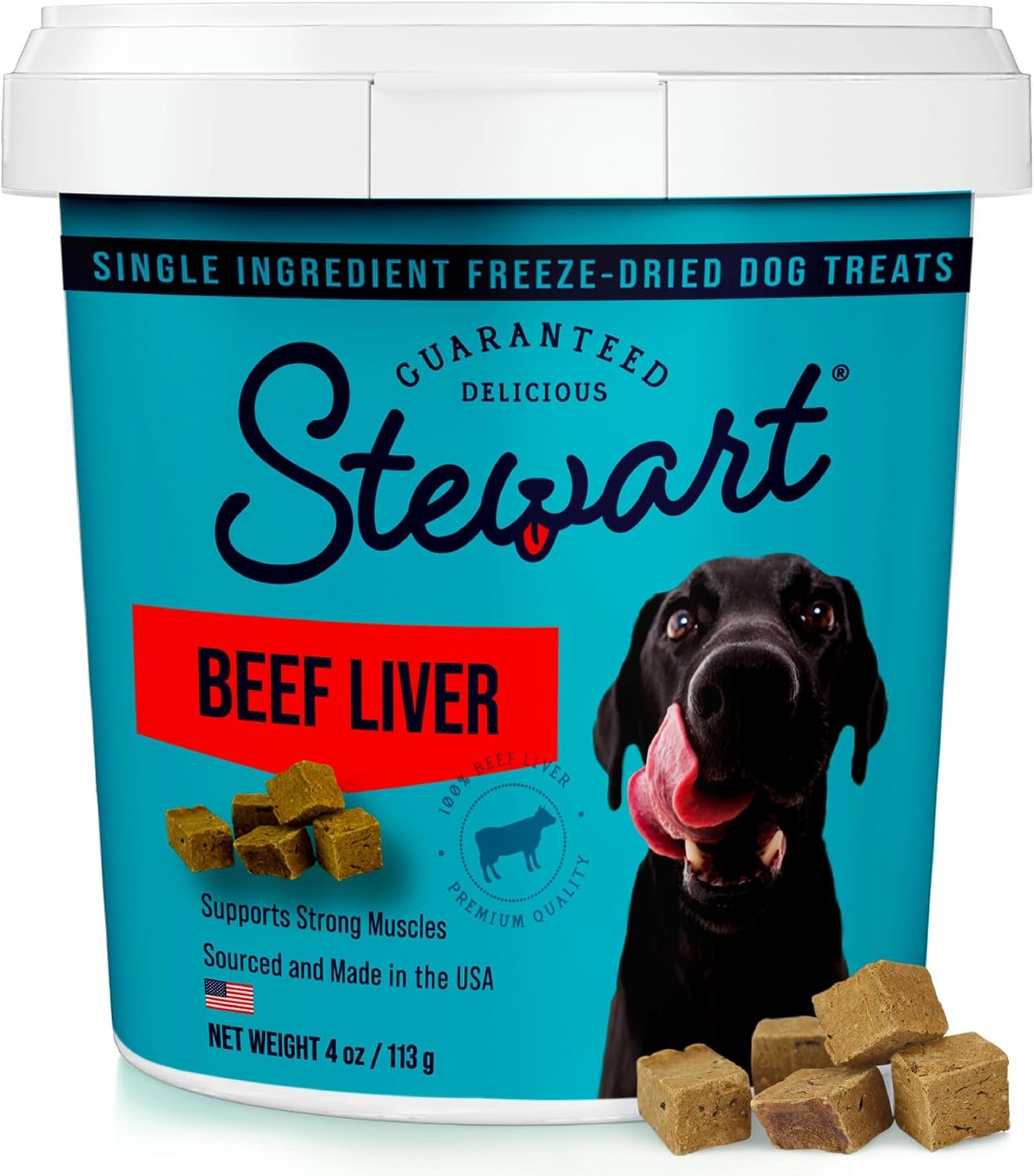 Stewart Freeze Dried Dog Treats, 100% Beef Liver, 4 oz Tub Stewart Freeze Dried Dog Treats, 100% Beef Liver, 4 oz Tub