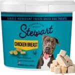 Stewart Freeze Dried Dog Treats, 100% Chicken Breast, 14.8 oz Tub