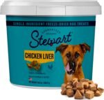 Stewart Freeze Dried Dog Treats, 100% Chicken Liver, 16.8 oz Tub