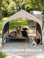 Suddus Dog House Outdoor, Extra Large Dog Tent Outside, Dog Shade Shelter with Three-Sided Breathable Mesh Windows, Sun Rain Cover for Pet, Dogs 48" D x 48" W x 39" H - Image 2