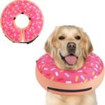 Supet Inflatable Dog Cone Collar Alternative After Surgery, Doggie Neck Donut Collar Recovery ECollar, Soft Dog Cone for Small Medium Large Dogs