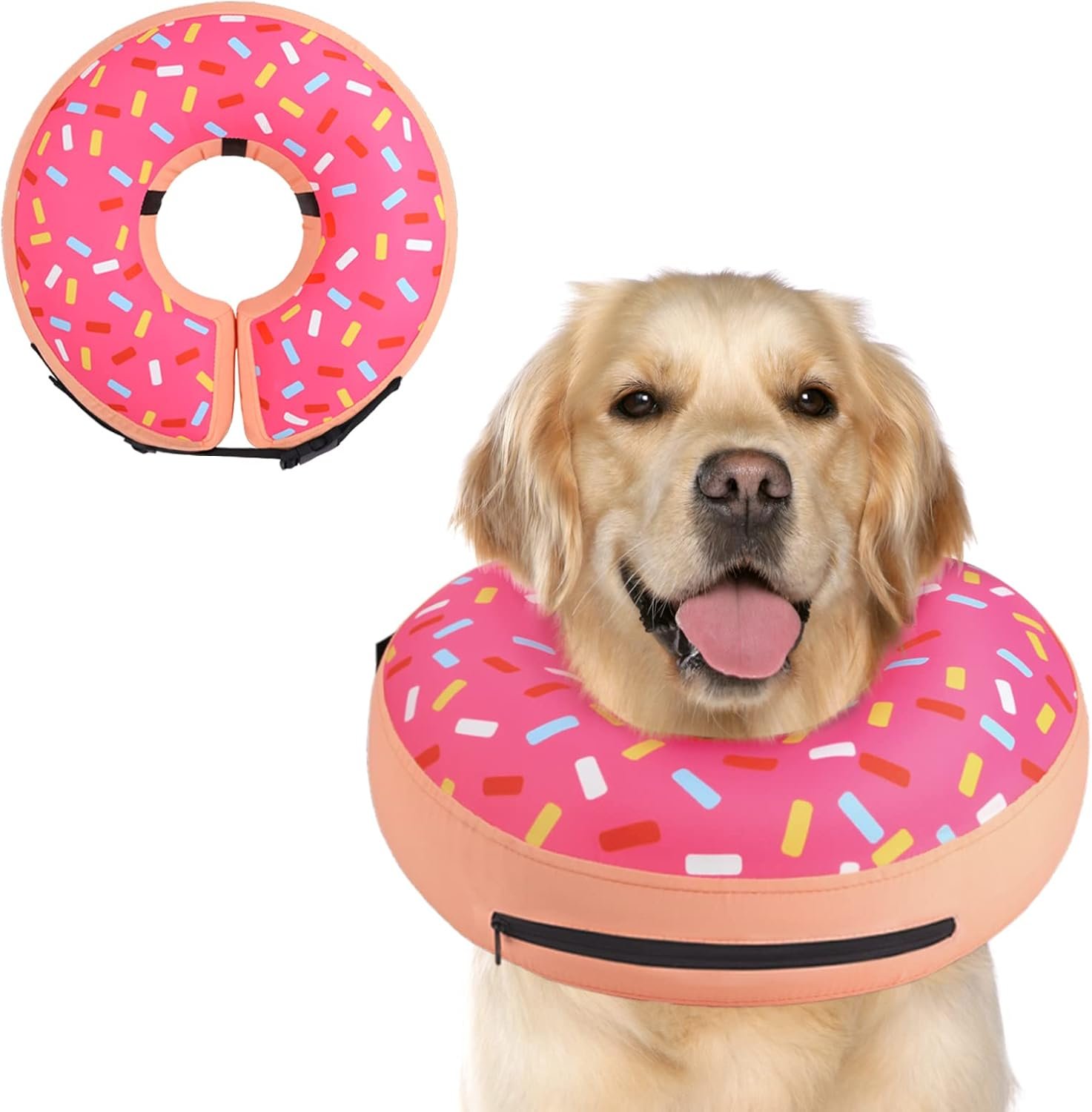 Supet Inflatable Dog Cone Collar Alternative After Surgery, Doggie Neck Donut Collar Recovery ECollar, Soft Dog Cone for Small Medium Large Dogs Supet Inflatable Dog Cone Collar Alternative After Surgery, Doggie Neck Donut Collar Recovery ECollar, Soft Dog Cone for Small Medium Large Dogs